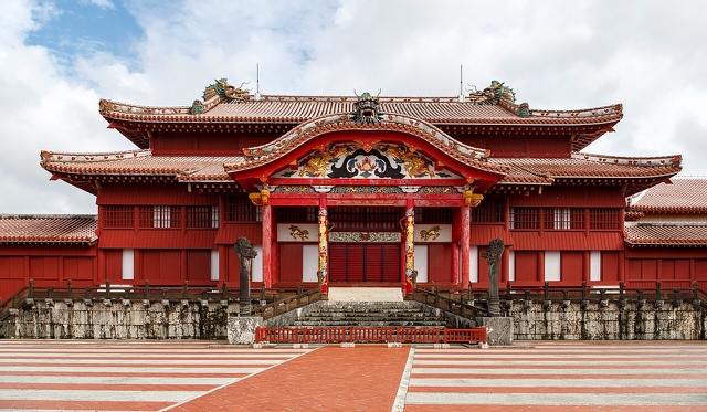 Modern color photograph of Shuri Castle